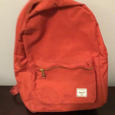 Orange Herschel backpack