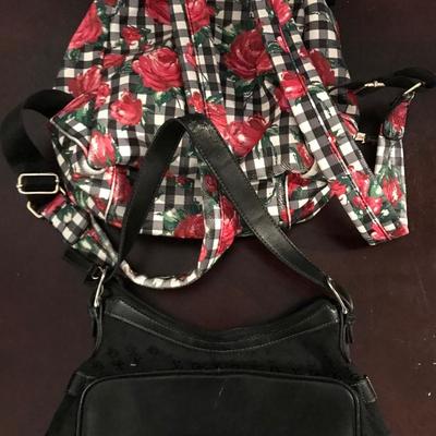 Betsy Johnson backpack and XOXO purse