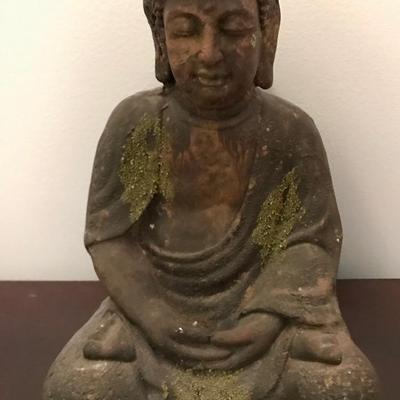 Buddha statue and gem stones