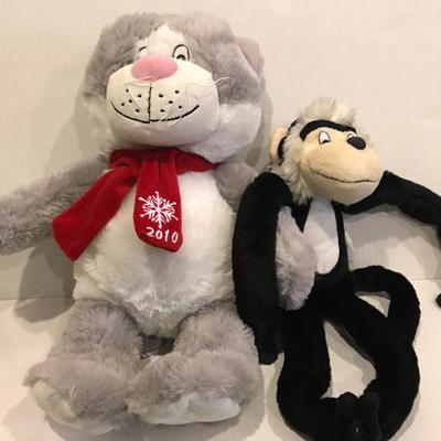 2 plush stuffed toys