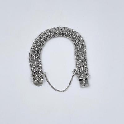 Sterling (925) ~ 7.5â€ Double Link Charm Bracelet