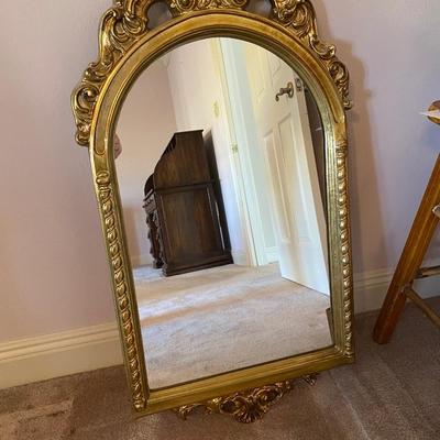 Gold framed mirror