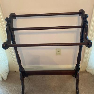 Vintage wooden quilt rack