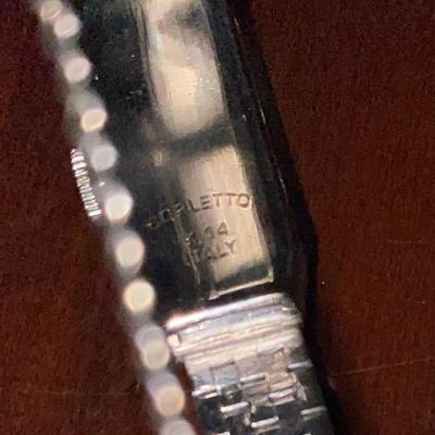 Beautiful Brichot 17 Jewel 14 KT white gold ladies vintage watch with 8 diamonds