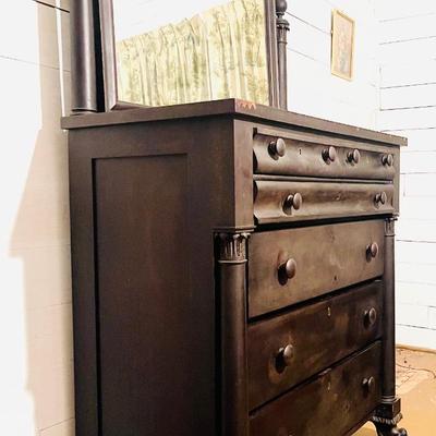 Antique Chest With Mirror