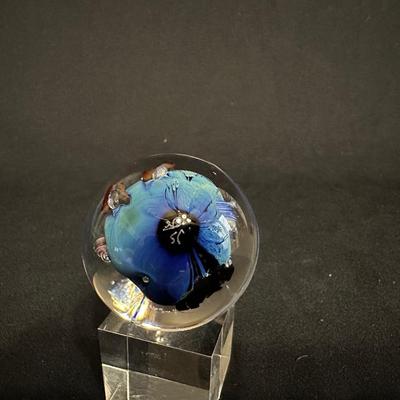 AWESOME- JOSH SIMPSON -INITIALED ART GLASS MARBLE