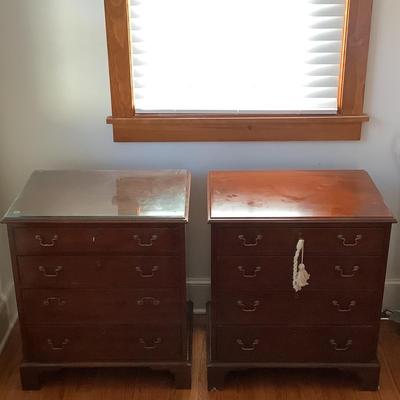 556 Pair of Vintage Kittinger Old Dominion Cherry Nightstands