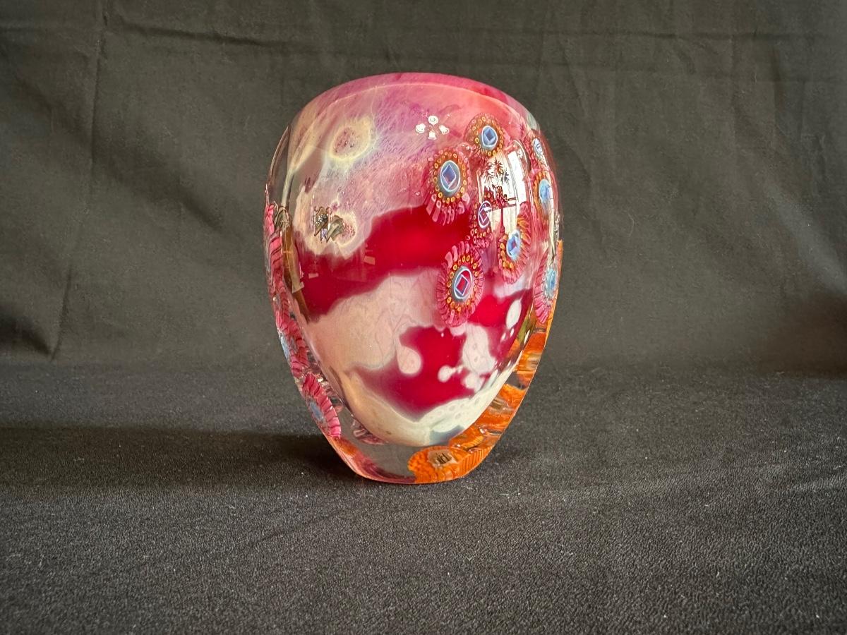 Impressive Josh Simpson Art Glass Vase 8995