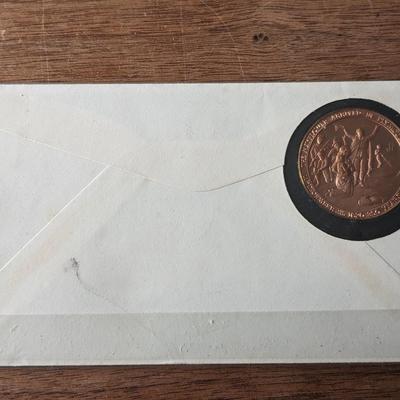 First Day Issue Mayflower 1970 coin, envelope