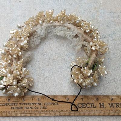 Vintage White Flower Wedding Headband