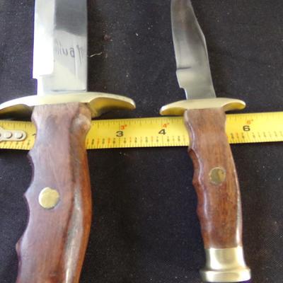 13" AND 8" BOWIE STLYE KNIVES.