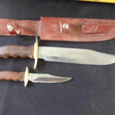 13" AND 8" BOWIE STLYE KNIVES.