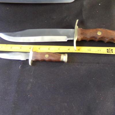 13" AND 8" BOWIE STLYE KNIVES.