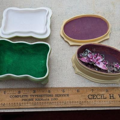 Vintage French Ivory Pyralin Dubarry, Ellie Ceramic Jewelry Box