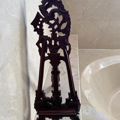 Vintage wooden ornately carved easel