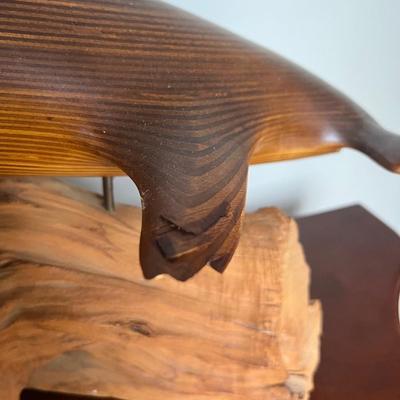 LARGE WOOD CARVED HAMMERHEAD SHARK **See Details**