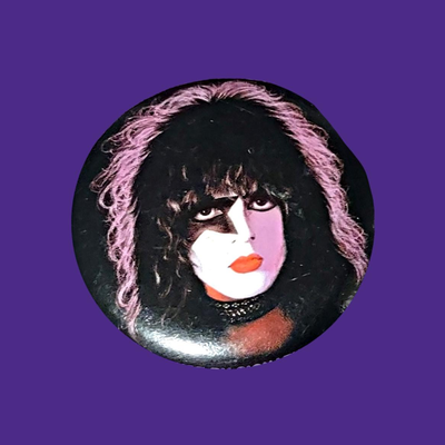 4 Vitage Kiss Band Members Buttons