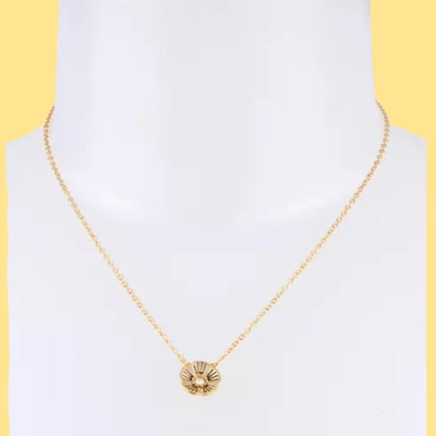 Coach Tea Rose Swarovski Crystal Pendant Necklace