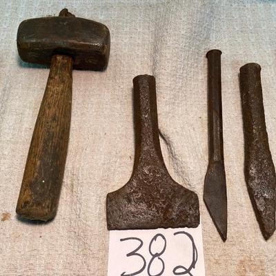 Vintage Blacksmith Hammer and Punches