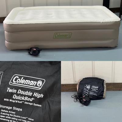 COLEMAN ~Twin Double High Quick Air Bed  w/Pump