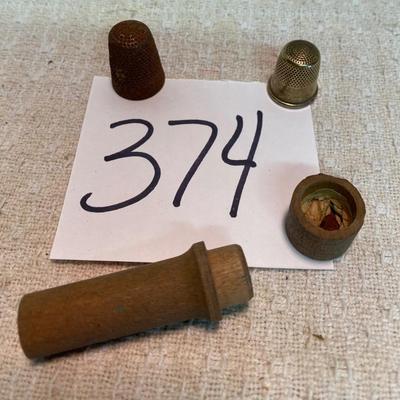 Vintage Thimbles and Needle Box
