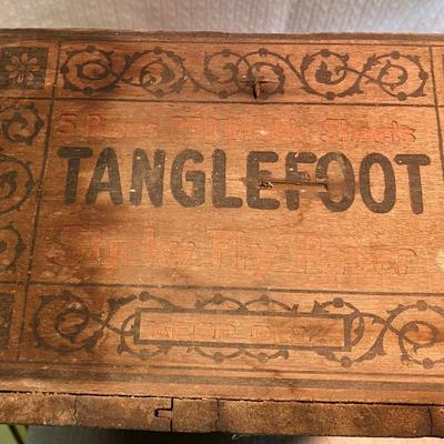 Tanglefoot Vintage Wooden Box