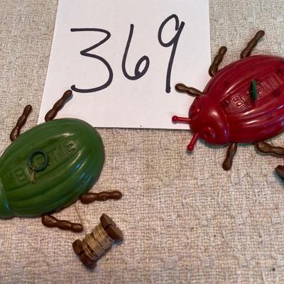 2 Vintage Bertie Beatle Pull Toys
