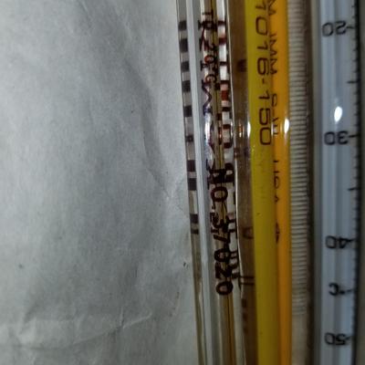4 Vintage Immersion Thermometers Lab use