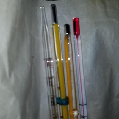 4 Vintage Immersion Thermometers Lab use