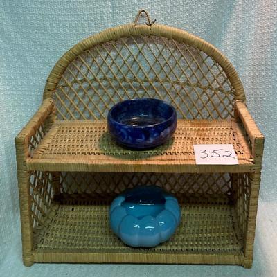 Shelf 18â€x17.5â€x7.5â€ and Pots