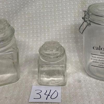 2 Apothecary Jars and a Calories Jar