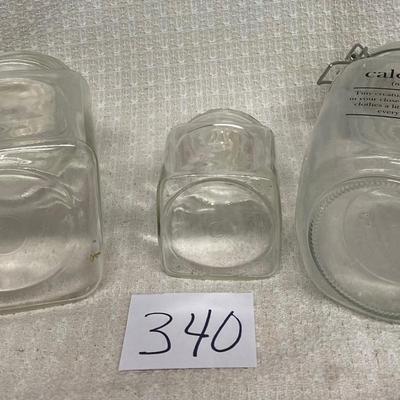 2 Apothecary Jars and a Calories Jar