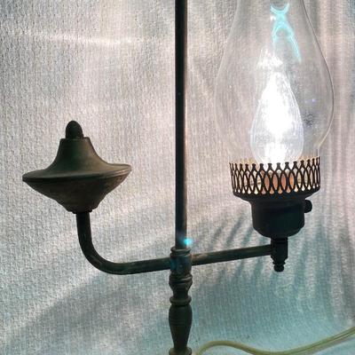 17.5â€ Vintage Student Table Lamp Converted to  Electric