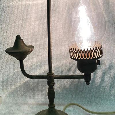 17.5â€ Vintage Student Table Lamp Converted to  Electric