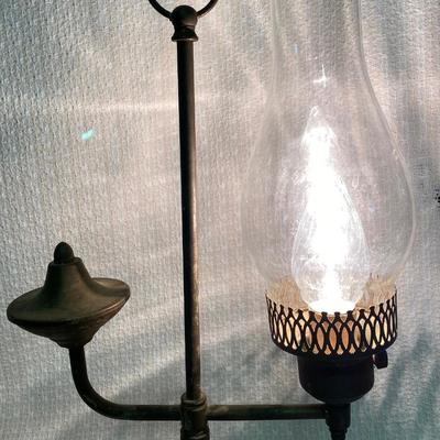 17.5â€ Vintage Student Table Lamp Converted to  Electric