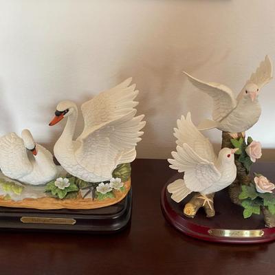Pair of Wellington collection porcelain birds