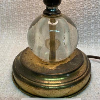 14â€ Tall Vintage Art Deco Glass Ball Lamp