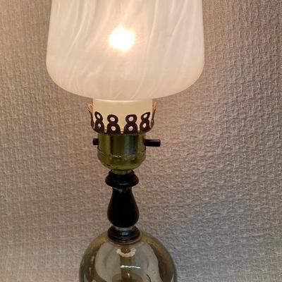 14â€ Tall Vintage Art Deco Glass Ball Lamp
