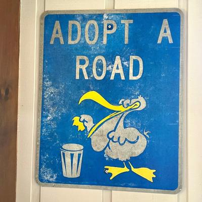 Adopt A Road Metal Sign