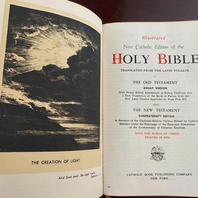 Illustrated new Catholic red-letter edition of the Holy Bible