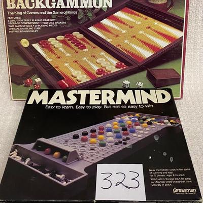 Backgammon and Mastermind games