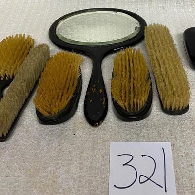 Vintage Ebony Brush Set