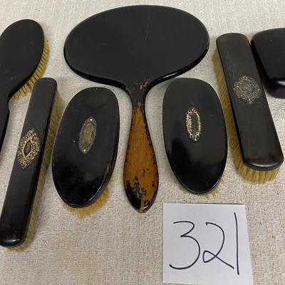 Vintage Ebony Brush Set