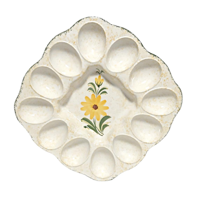 Vintage Daisy Deviled Egg Plate