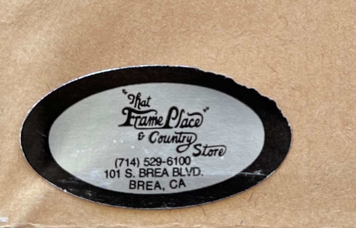 Framed Scratchboard Art Blue Birds on Grass by Artist Gregg Murray