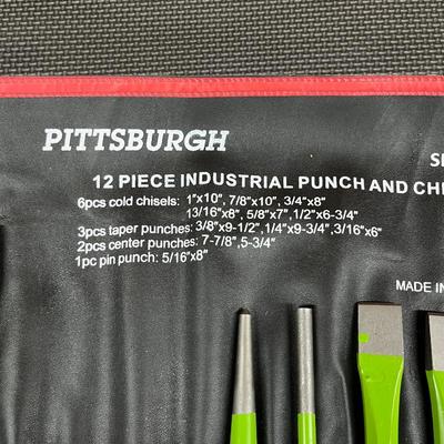 PITTSBURGH ~ 12-Piece Industrial Punch & Chisel Set