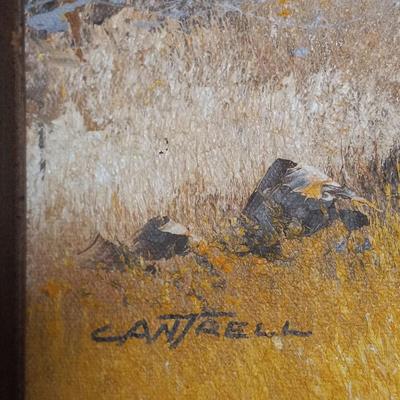 Listed artist Philip Cantrell landscape painting on canvas 12 X 16