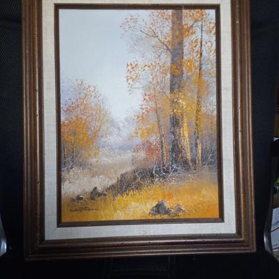 Listed artist Philip Cantrell landscape painting on canvas 12 X 16