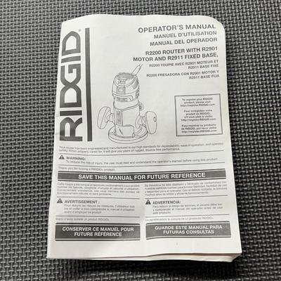 RIDGID ~ Router & Case ~ New