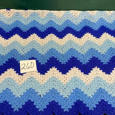 Beautiful Blue and White Afghan